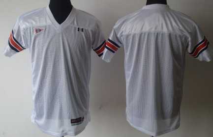 Men%27s Auburn Tigers Customized White Jersey->customized ncaa jersey->Custom Jersey